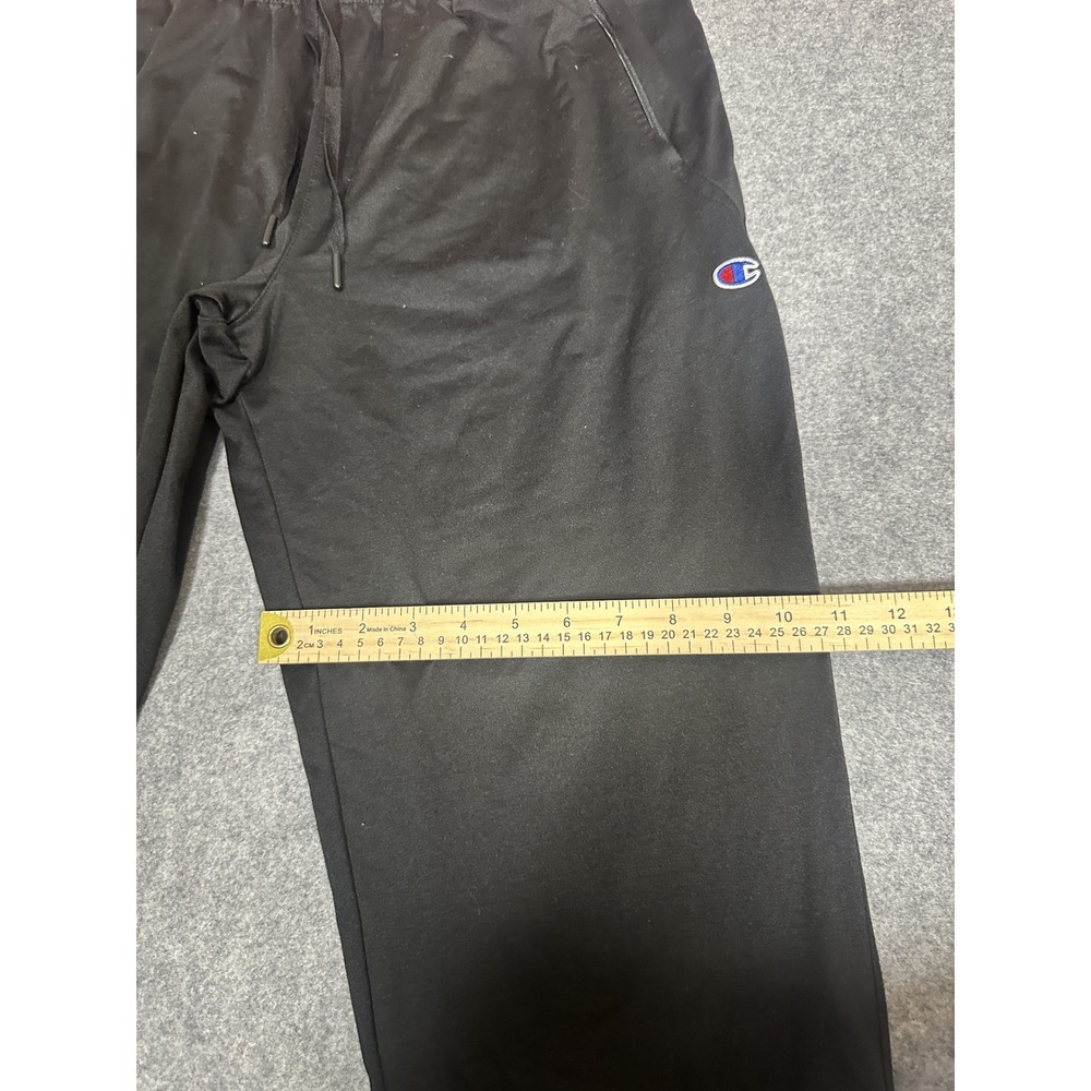 Champion Athletic Track Pants Large Black Performance Drawstring Zip Ankle - Picture 10 of 12